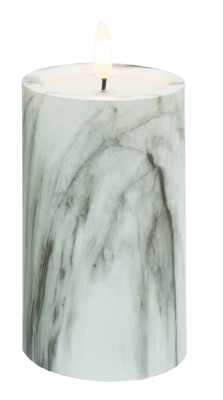 Świeca LED efekt marmuru 7,5cm x 12,5cm GREY [8/32]