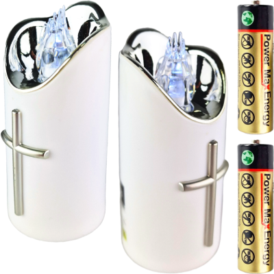 Świeca LED na baterie RICO 15cm WS/CW [12/72]  