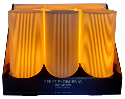 Wkład LED z efektem płomienia z bateriami  [6/96]