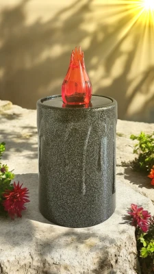 Wkład led do zniczy solarny czujnik zmierzchu RED [12/96]