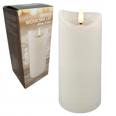 Świeca woskowa LED ozdoba 15 cm x 7 cm [6/24]