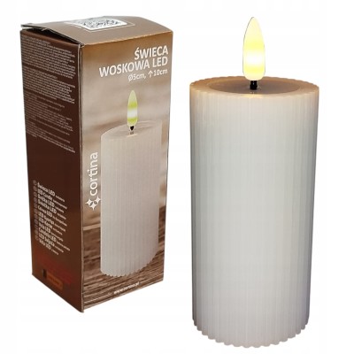 Świeca woskowa LED na baterie dekoracja  10 cm x 5 cm [12/36]