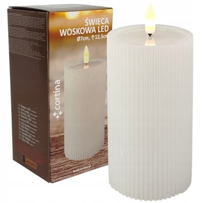 Świeca woskowa LED na baterie 12,5 cm  x 7 cm [6/24]