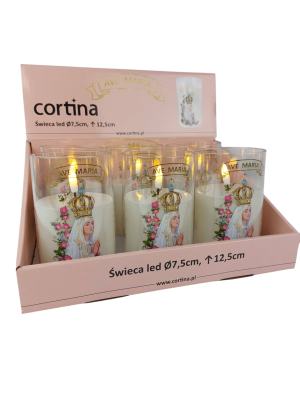 Świeca LED 12,5cm na baterie - AVE MARIA [6/48]