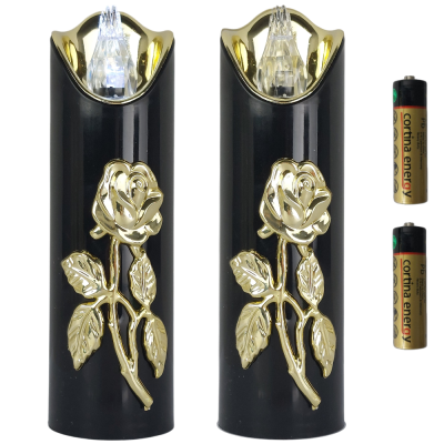 Świeca LED na baterie RICO FLOWER RÓŻA 17,5cm BG/CW [12/72] 