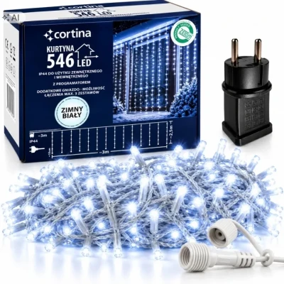 Girlanda świetlna balkonowa 546 LED - CW
