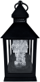 Latarenka lampion led z aniołkiem na baterie , kolor czarny.
